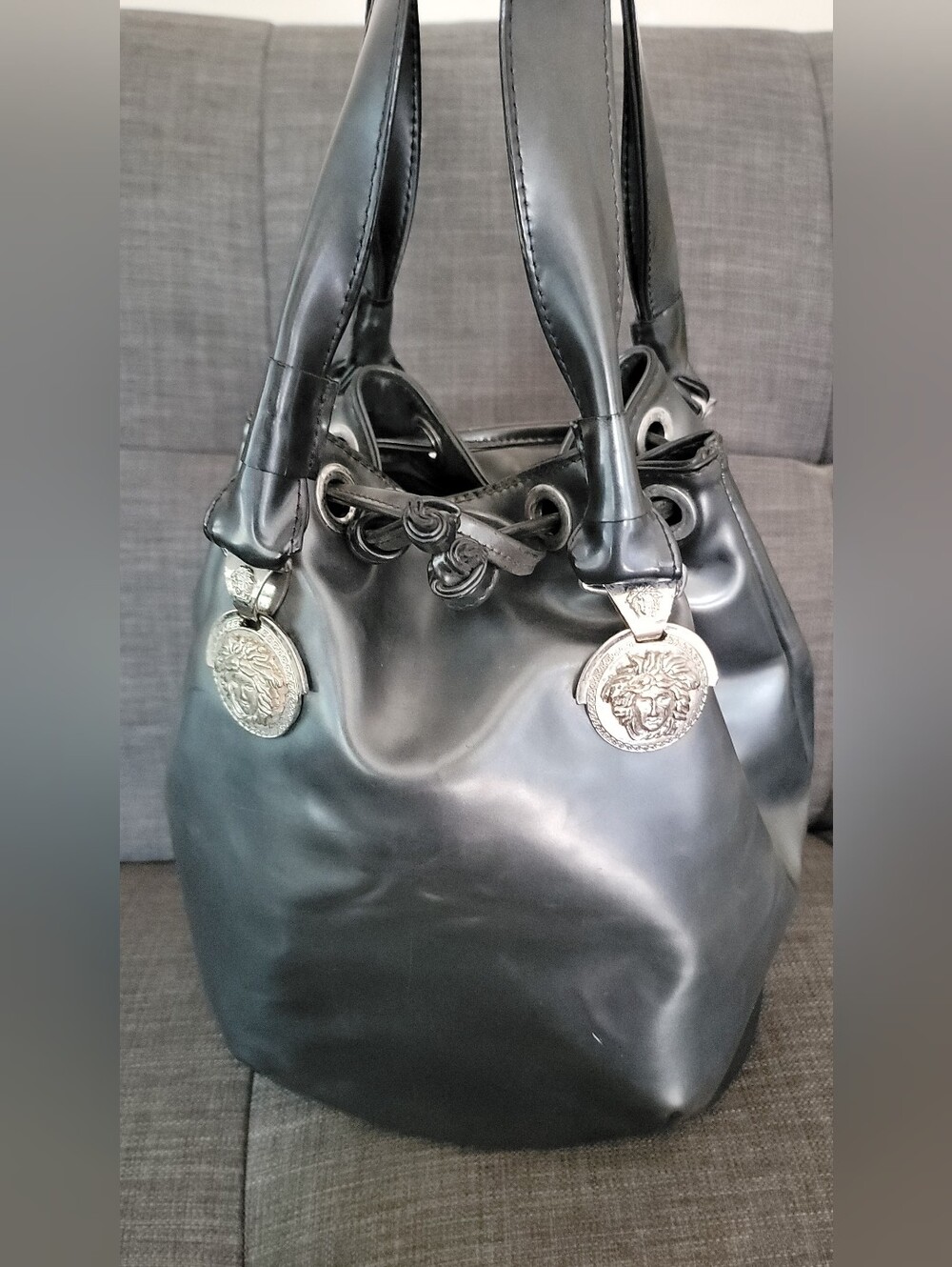 AUTHENTIC VINTAGE,GIANNI VERSACE,BUCKET BAG.